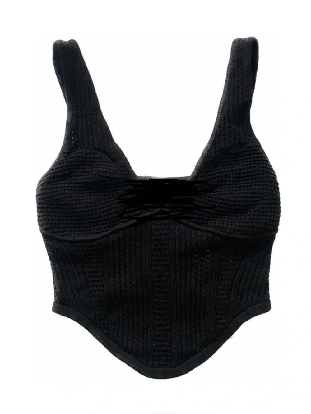 Alo yoga Open-Knit Chase The Sun Corset Tank